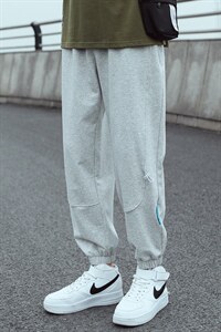 继续推2024秋款宽松个性拼接束脚休闲裤运动卫裤1514-P40,男装休闲裤,星座914-3