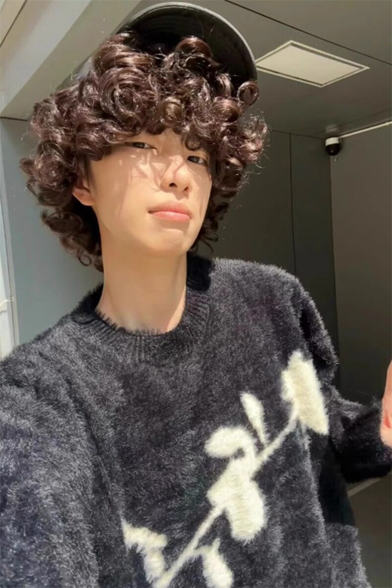 慵懒风痞帅仿水貂毛毛衣宽松潮牌美式复古针织衫MY344特P55,男装针织衫/毛衣,星座908-1