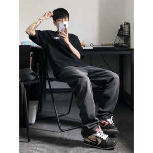 美式ins高街 hiphop小众刺绣牛仔裤货号K710P6588图片