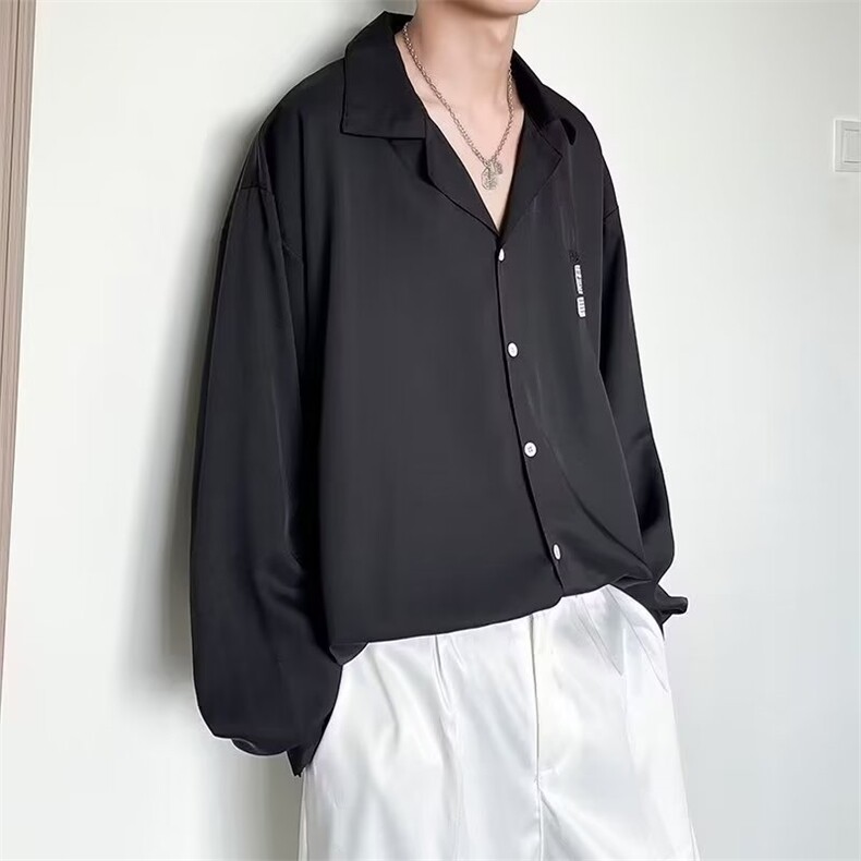 2023衬衫男长袖帅秋夏装港风衬衣潮流高级感很仙的上衣CY495-P36图片