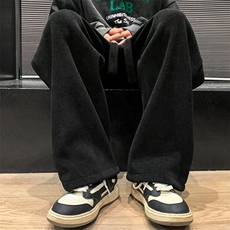休闲裤重磅卫裤冬季男雪尼尔灯芯绒裤垂感阔腿裤K993P55加绒65，男装休闲裤，电商D315A