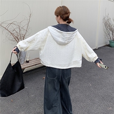 米白色韩系格子拼接棉服外套女冬季2025新款气质减龄棉衣爆款棉袄，女装棉衣/棉服，慧尚依恋