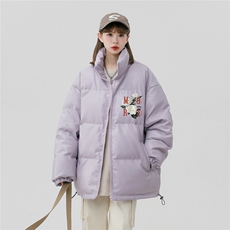 中性风23冬季时尚百搭宽松字母印花潮流皮棉服外套MY451P118控158，男装棉衣，A247A