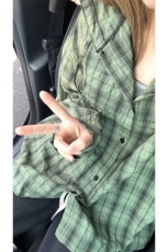 连帽格子长袖衬衫男女宽松衬衣防晒外套美式复古C2238-特价P35，男装衬衫，电商A007