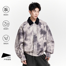 得物二开扎染经典高级休闲百搭潮夹克外套男2025秋季JK1238-P90，男装夹克，星座1103-3