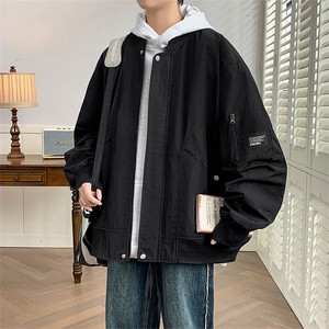 2024秋季休闲外套高品质棒球服宽松多口袋夹克男 A436-8837-P85图片