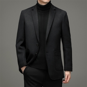 DJ8280钱塘2020-3冬季厚款商务休闲中年男士毛呢西服货稳P358图片