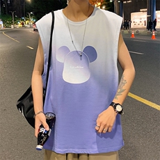 夏季港风宽松青少年休闲背心TC1105-P25，男装T恤，星座717