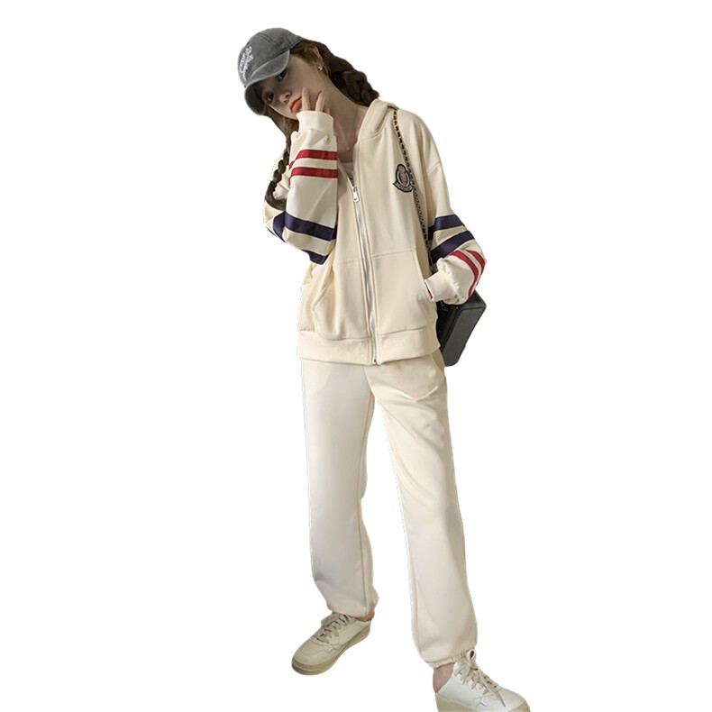 减龄洋气卫衣时尚两件套女小个子2025春秋新款韩版休闲运动服套装,女装套装/套裙,2C187
