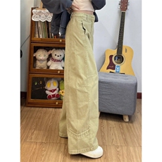 NZI99LL-P58美式复古卡其色工装牛仔裤男夏季宽松直筒阔腿裤，男装牛仔裤，星座1007（原301D）
