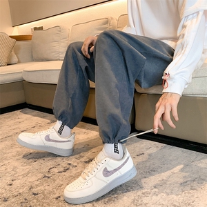 新款男冬季纯色直筒港风休闲裤B60-P40控78图片