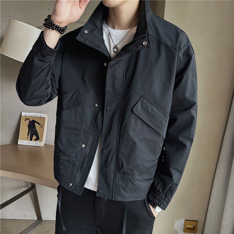 2025店主风秋季新款立领日系简约休闲夹克上衣外套男22019-P120，男装夹克，电商A413