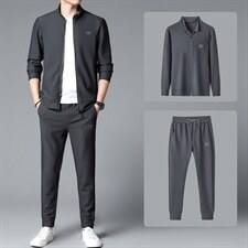 S3092-2钱塘2020-2春秋薄款中青年男士新款时尚休闲卫衣套装P175，男装休闲套装，钱塘207-2