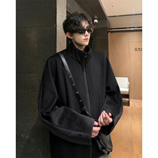 加棉加厚cleanfit立领短款拉链毛衣大衣夹克504-F30-P75控108，男装毛呢大衣，星座504