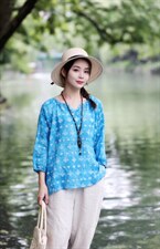 【现货】夏季新款纯苎花上衣+纯亚8分裤，其它，依鼎衣典