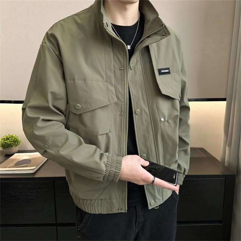2025春季新款店主风工装休闲立领夹克潮牌外套男JK153-P115,男装夹克,电商A413