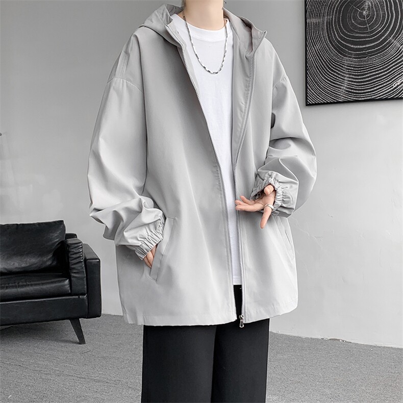 连帽夹克男大码胖子棒球服上衣外套JK65291-P45,男装夹克,电商A040