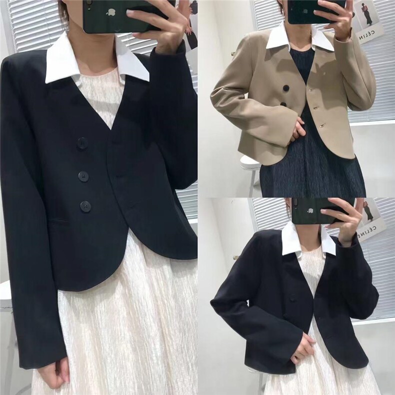 可拆卸领短西装，女装西装，IECE