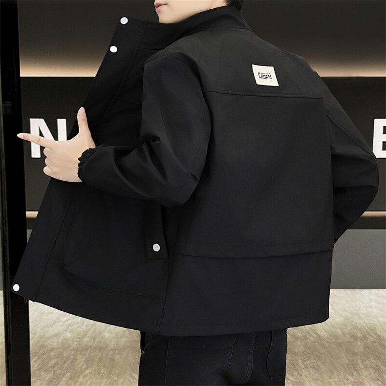 抖音直播春季男士立领商务休闲简约百搭夹克外套上衣9951P80,男装夹克,电商B226-2（原B217-2）