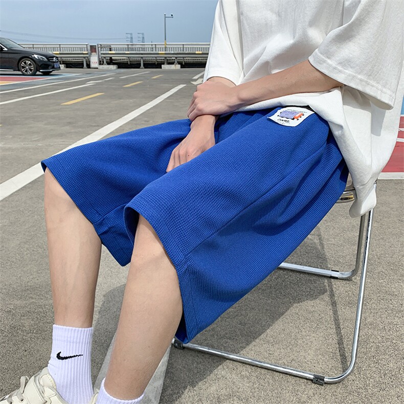 夏季新款港风男装华夫格子直筒运动休闲裤D201-DM153-P30,男装休闲裤,电商D321-1