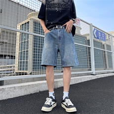 牛仔短裤男士韩版潮流痞子帅气夏季2024新款ins五分裤RK1762-P38，男装牛仔裤，星座412-3
