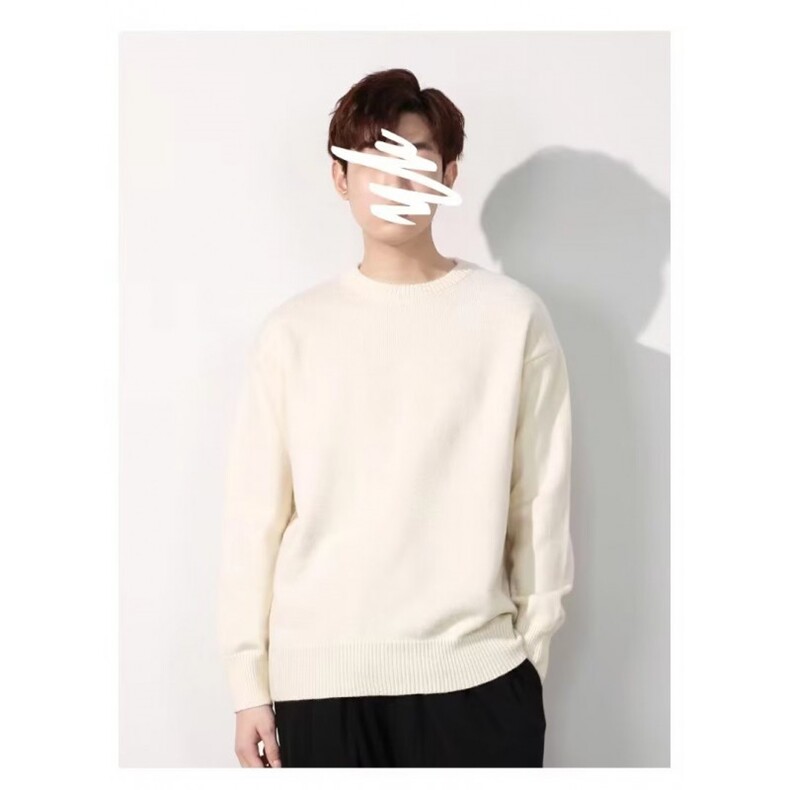 1506-1/MYM011/P42秋冬慵懒风红色毛衣圆领男高级感外穿男女情侣,男装针织衫/毛衣,星座1506-1
