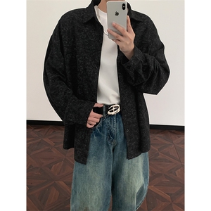 C2603/P40春装新款现货衬衫男宽松大码潮流工装衬衣外套图片
