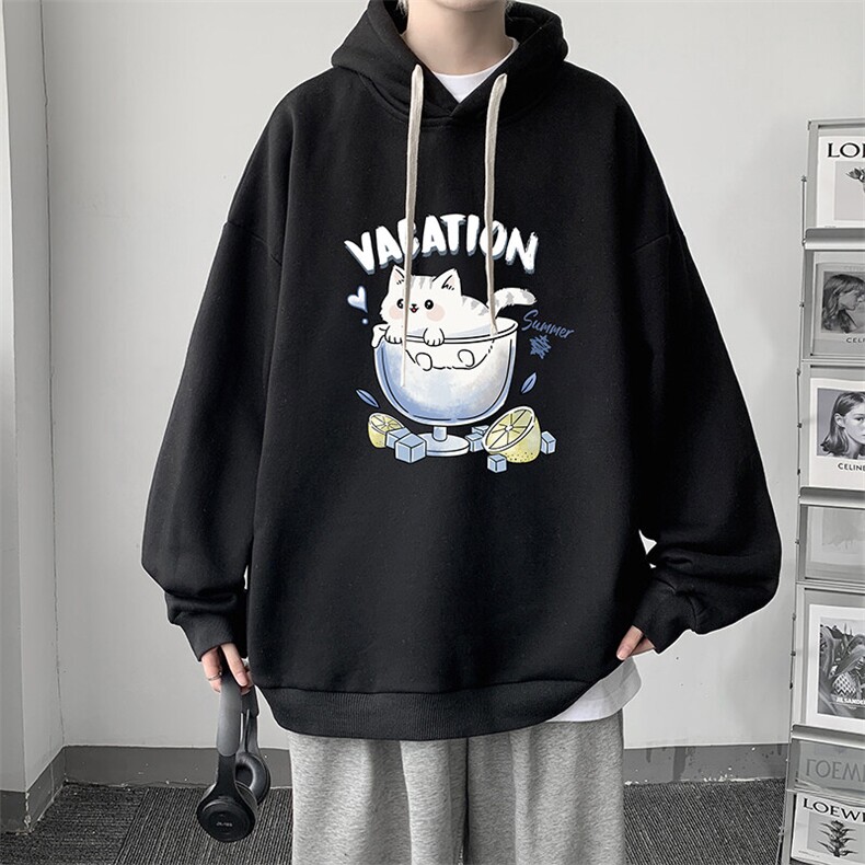 连帽卫衣男大码胖子帽衫大号运动服WY2408-P35图片