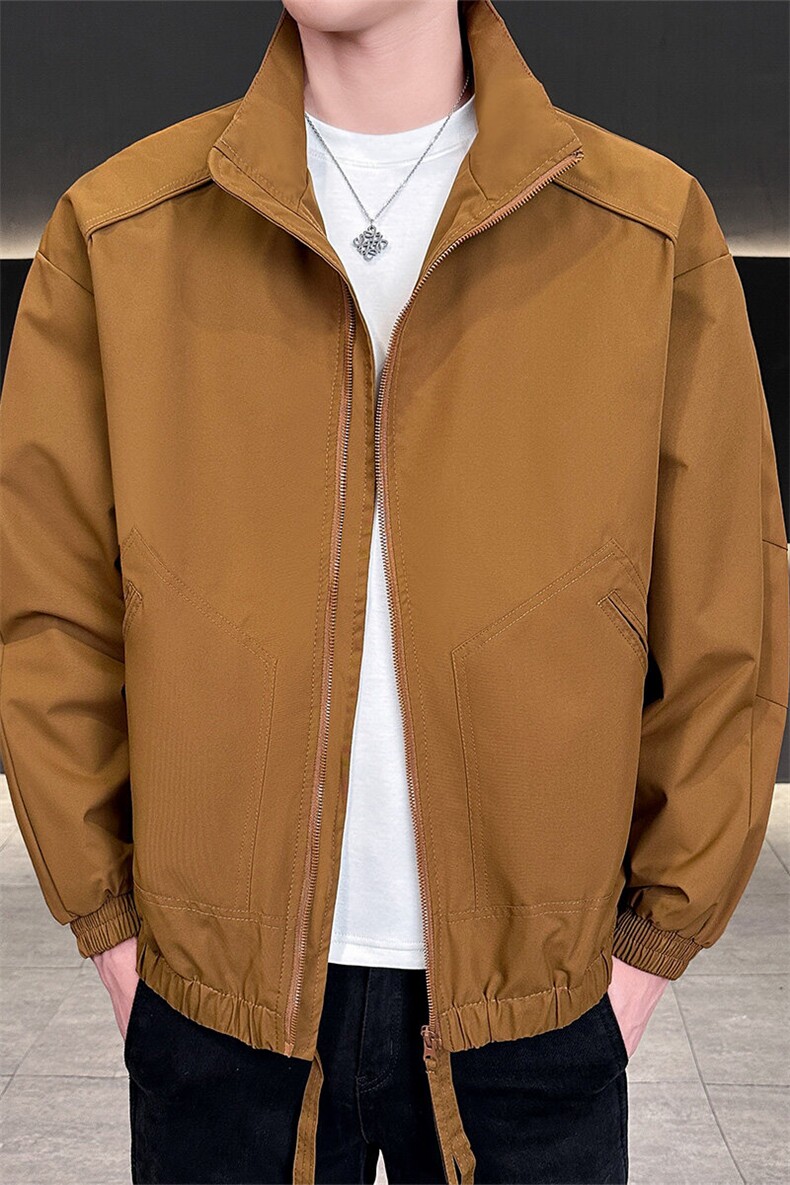 户外夹克男立领纯色上衣冲锋衣外套DSA157B-JK7822-P60,男装夹克,电商A157B