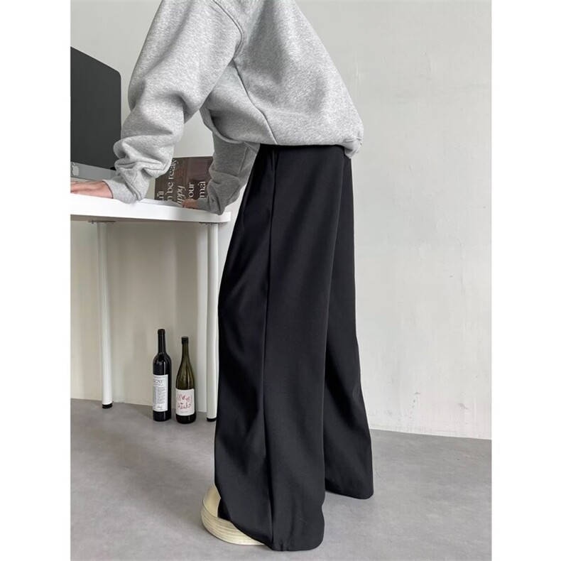 欧货高腰抽绳新款宽松休闲直筒运动长裤K466p45，男装休闲裤，电商D315A