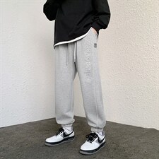新春男韩版潮流港风休闲立体印花松紧束脚宽松休闲裤FNY2322-P45，男装休闲裤，电商A128