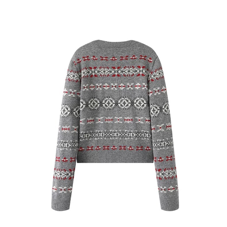 费尔岛圆领开衫,针织衫/毛衣,绒默