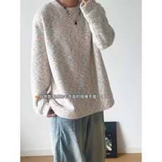 WY10156-特批40控78新款圆领简约套头宽松大码卫衣糯米衣服男，男装卫衣，电商A059
