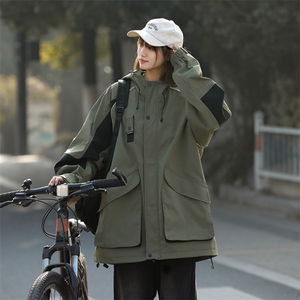 中性风大码三防连帽冲锋衣户外工装夹克a406 jk1155 p85图片