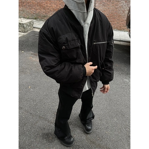 （现货）机能口袋灰色bomber棉服图片