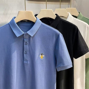 1506-1/TGP70081彩色小蜜蜂刺绣Polo/P39纯色刺绣polo男士短袖T恤图片