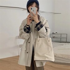 现货内里格子风衣，女装风衣，芭尼家