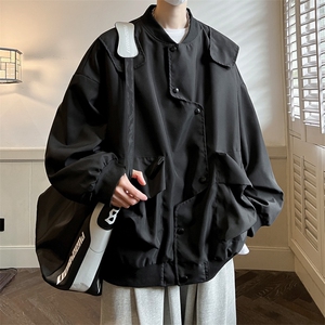 错位门禁飞行员夹克男外套男棒球衣服 XH26-P70图片