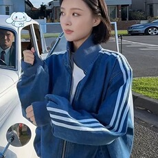 气质牛仔男女2026年新款春秋款翻领长袖百搭通勤外套上衣时尚，女装短外套，星座601-1
