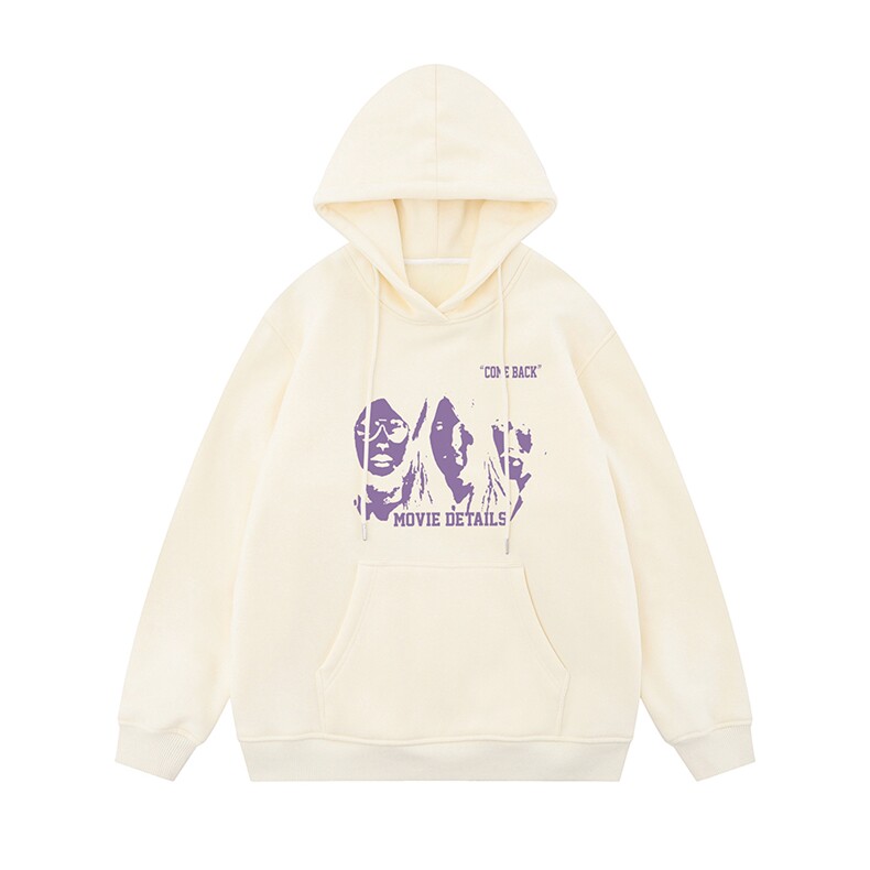 白底23新款秋季时尚百搭宽松潮流字母印花连帽卫衣W6295P40控58,男装卫衣,电商A268-1