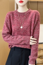 简约气质秋冬新款休闲慵懒显瘦精致半高领羊绒衫，女装羊绒衫，暖习羊绒