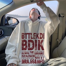 抖音得物供货可提供视频秋冬重磅美式宽松连帽卫衣WKD02，男装卫衣，电商A486