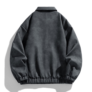 脏脏皮衣外套男装秋季工装夹克潮牌机车服复古PU皮上衣JK8806 P70图片