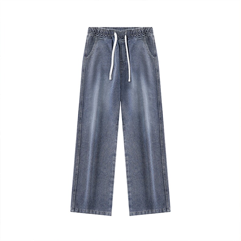 美式牛仔裤男夏季vibe高街人字纹休闲直筒裤子A166-K032-P45控65,男装牛仔裤,电商A166