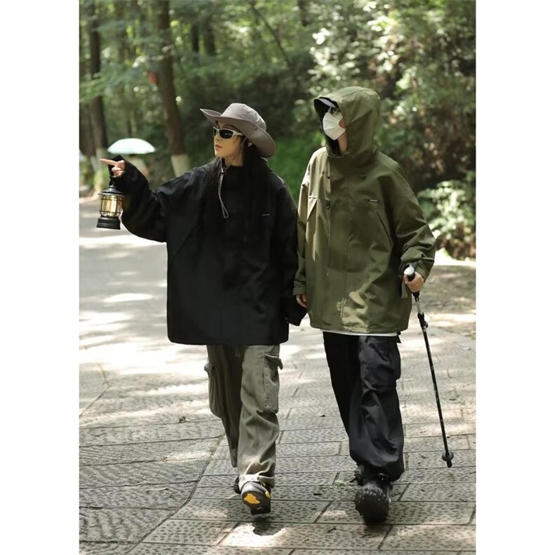 防风黑色冲锋衣外套男春秋潮牌户外机能工装男CF011-P67,男装工装外套,星座1109-3