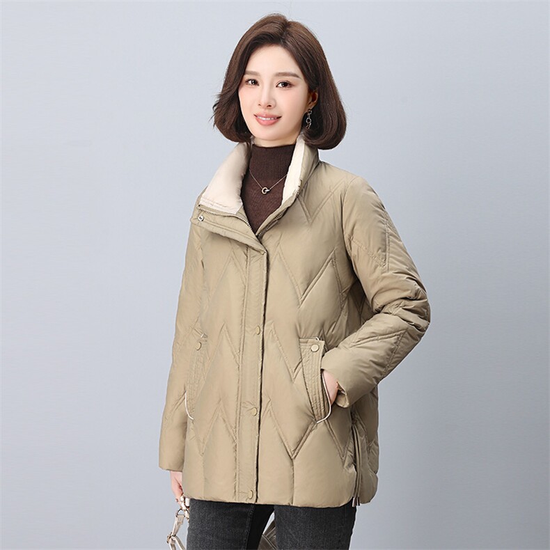 2024冬季新款棉衣加厚女外套短款立领小个子冬装棉服外套,女装棉衣/棉服,雪樱依海