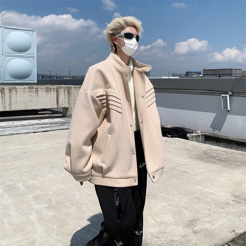 男装呢料夹克2026秋冬季新款毛呢大衣男生外套XZ514-2-F616-P115,男装夹克,星座514-2(原B239)