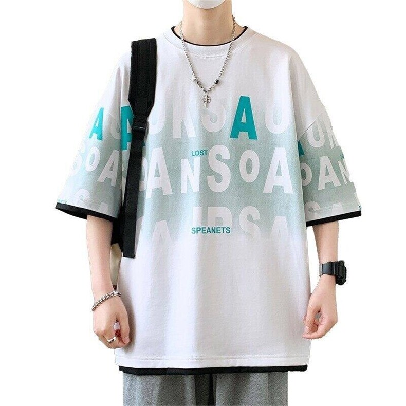 25158-特P40夏季休闲时尚T恤男短袖打底衫青少年潮牌印花T恤,男装T恤,电商D310B