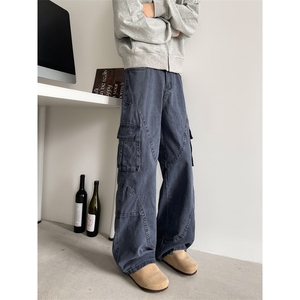B221 美式ins暗黑高品质多口袋休闲工装裤子 LK24371-P70控98图片