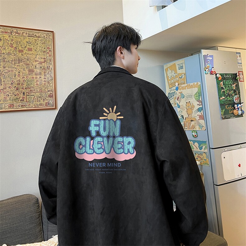 麂皮绒夹克男大码立领褂子外套JK85377-P68加绒款-P78,男装夹克,电商A040